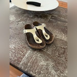 Gold Birkenstock sandals girls 36